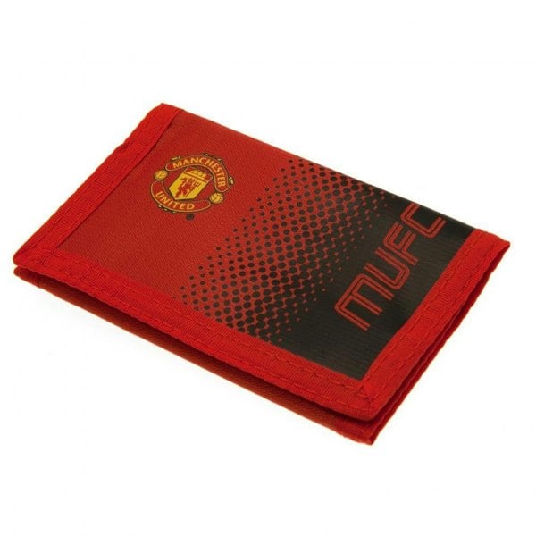 Manchester United FC Touch Fastening Fade Design Nylon Wallet - Red/Black