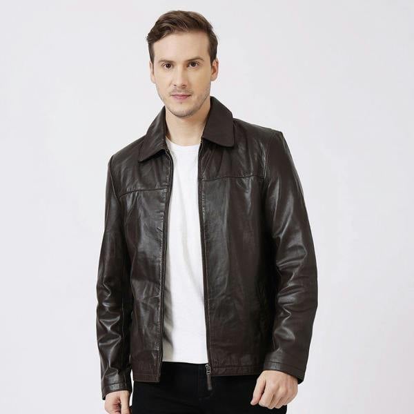 Retro Leather Jacket Henry Brown 6536 2