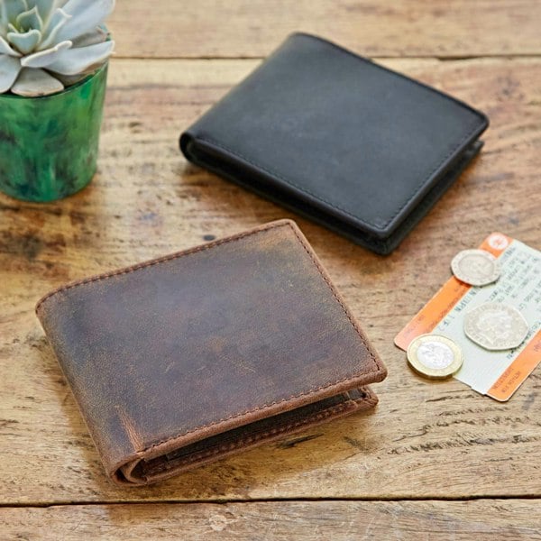Paper High Buffalo Leather Billfold Wallet