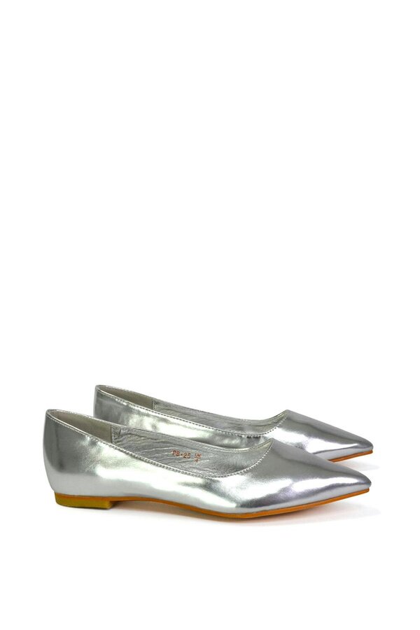 XY LONDON Pointed Toe Slip on Flat Ballerina Pump Shoes