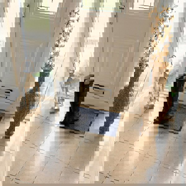 JVL Heavy Duty Commodore Backed Barrier Door Floor Mat, Blue, 40x60cm