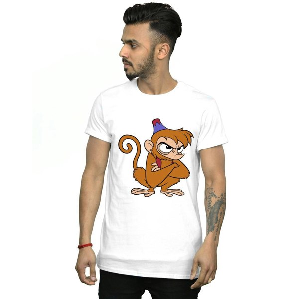 Disney Mens Aladdin Angry Abu T-Shirt - White