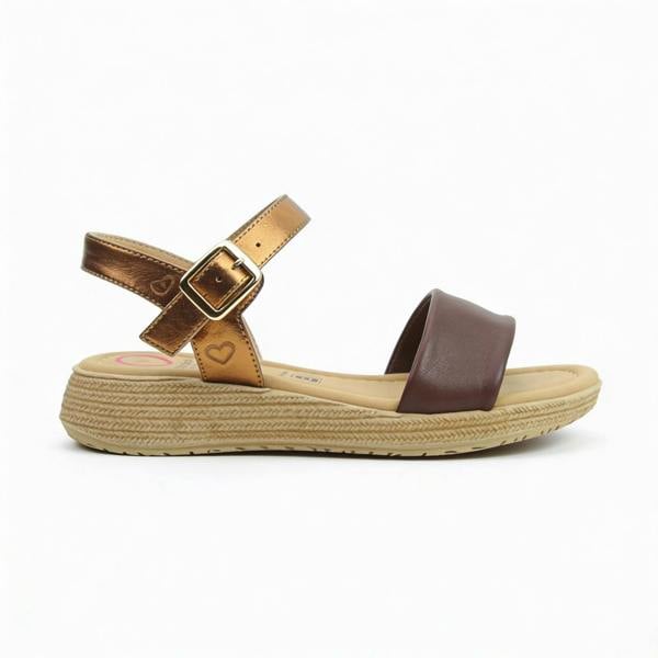 Heavenly Feet Heavenly Feet SARA Womens Platform Sandals Chocolate Bronze