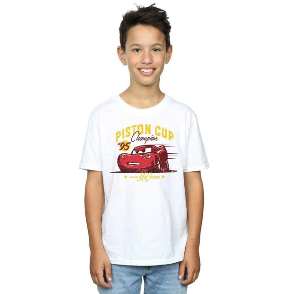 Disney Boys Cars Piston Cup Champion T-Shirt - White