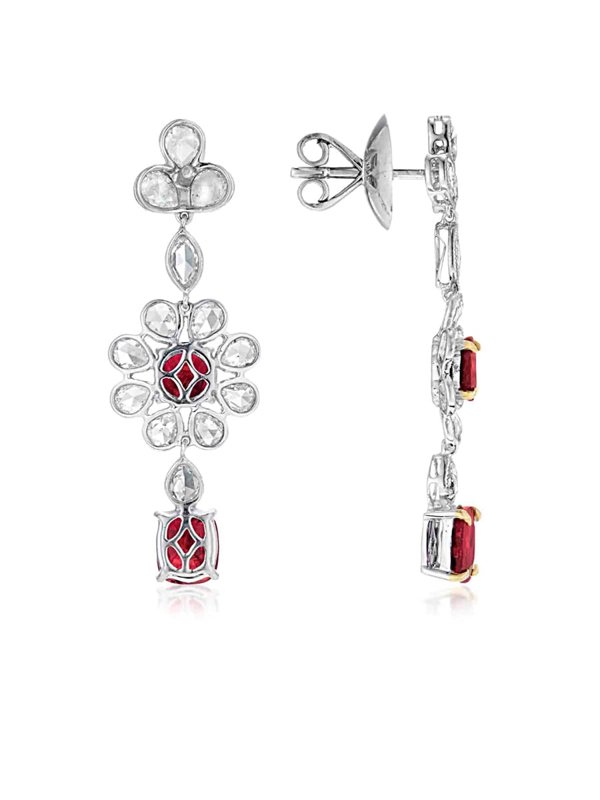 Gemdaia Rare Burmese Ruby Earrings