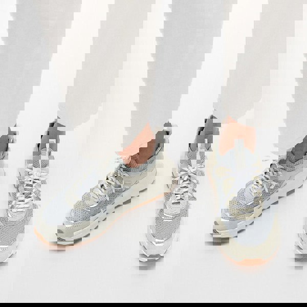 FitFlop F-MODE  SUEDE/KNIT Womens Trainers Urban White/French Grey