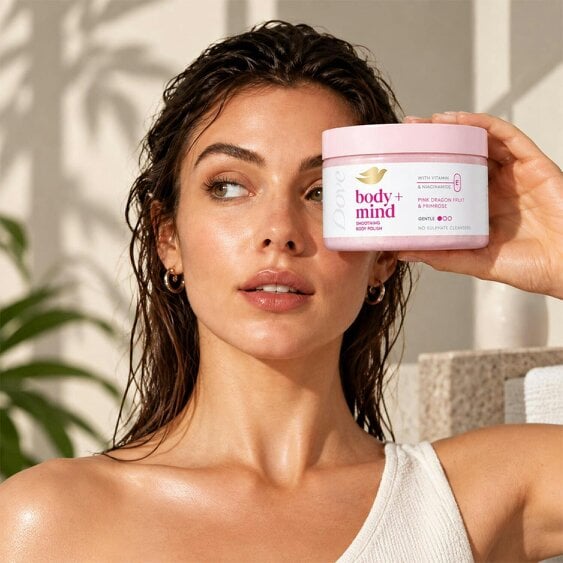 Dove Body+Mind Body Scrub 6x295ml Pink Dragon Fruit & Primrose Exfoliating Scrub