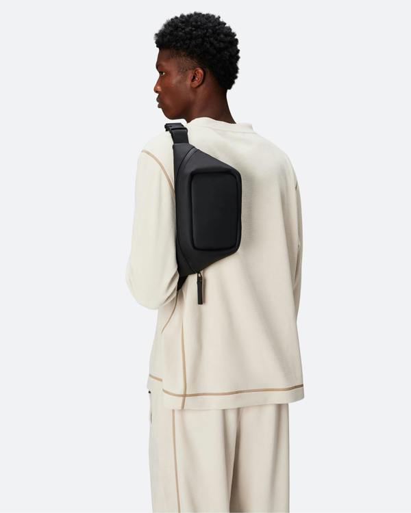 Rains Bum Bag Mini - 01 Black - CHO - Designer Unisex Bags