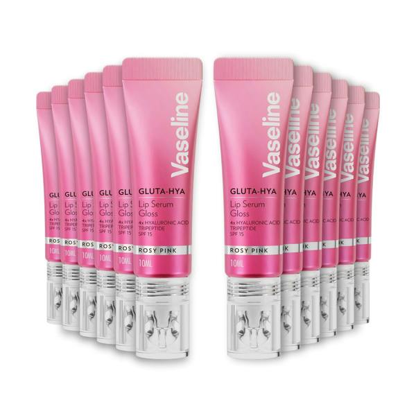 Vaseline Gluta-Hya Lip Serum Gloss Juicy Peach, Plum, Pink & Cherry 10ml