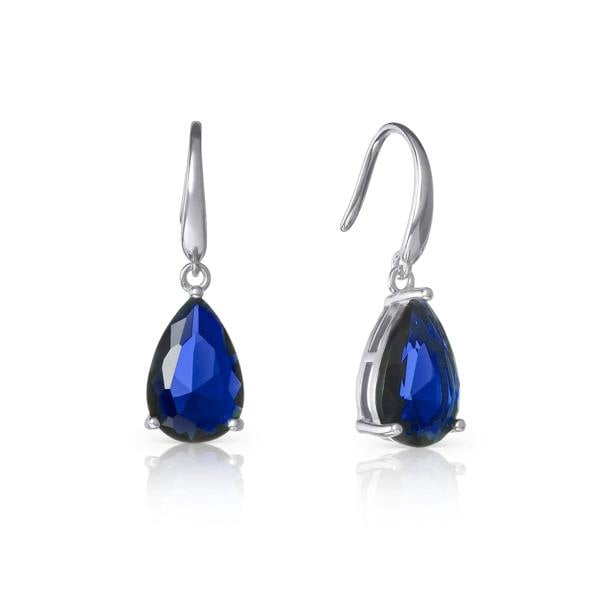 namana 925 Sterling Silver Blue Pear Drop Earrings