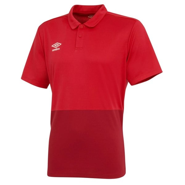 Umbro Boys Polyester Polo Shirt - Vermillion/Jester Red