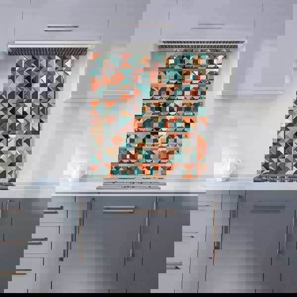 Warren Reed - Designer Geometric Print Pattern Kitchen Splashback