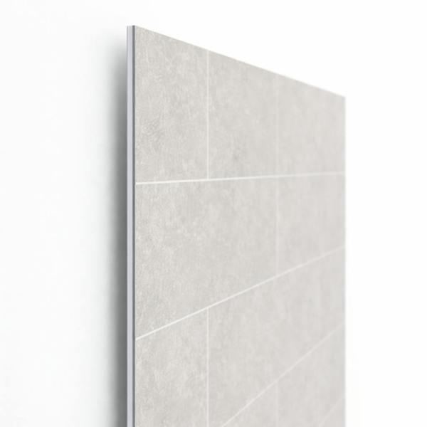 Britwall Brick Light Grey Matt PVC Shower Panel – Light Grey