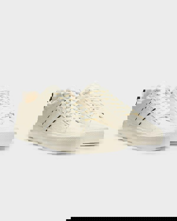 BOSS Orange Aiden Tenn Mens Faux-Leather Trainers with Plain and Grained Textures  - Natural 101