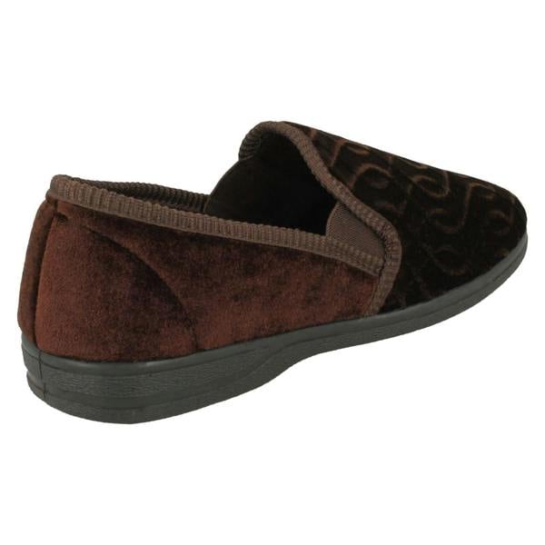 Mens Slippers Pattern Detailed Full Slipper Leo