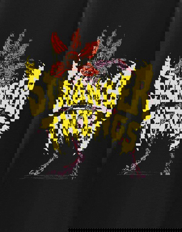 Stranger Things Unisex Kids Black Demogorgon Short Sleeved T-Shirt