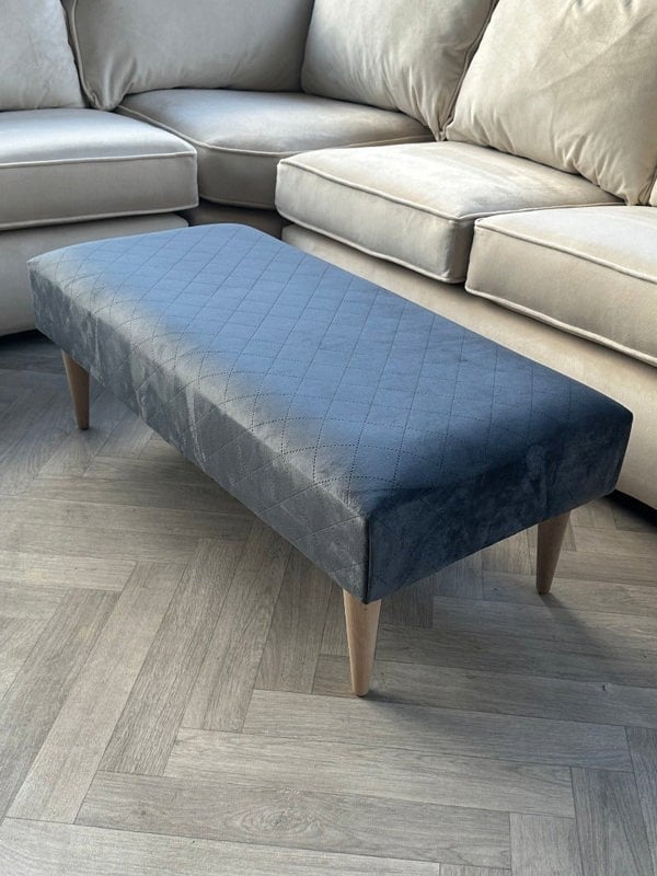 PREMIUM stitched lid pattern FOOTSTOOL BENCH COFFEE TABLE - ISTOOLS