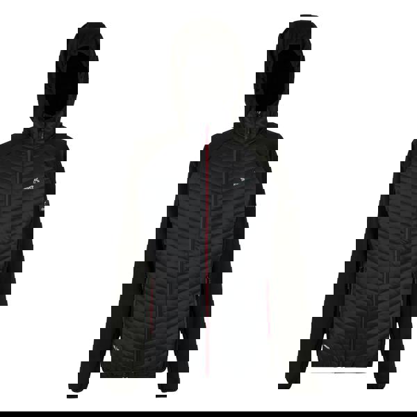 Regatta Mens Andreson Hybrid Jacket - Black/Dark Maroon