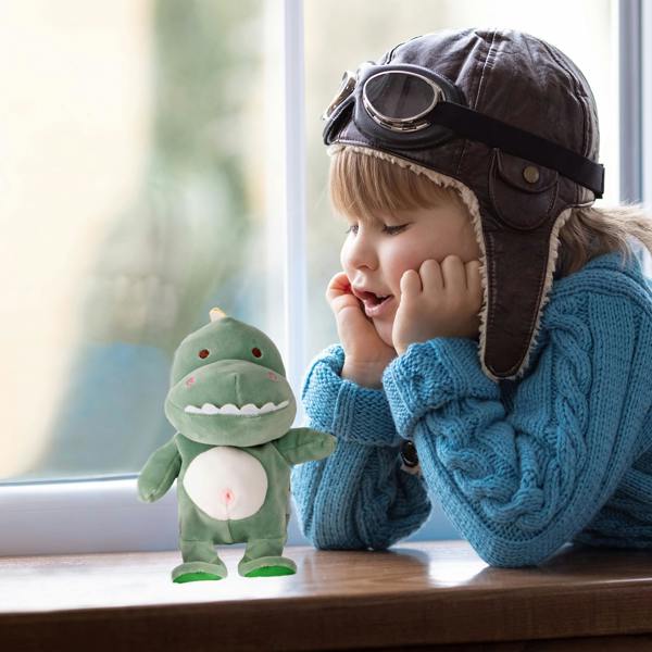 Dino Pugs at Play Max Walking & Talking Dinosaur Interactive Plush Toy
