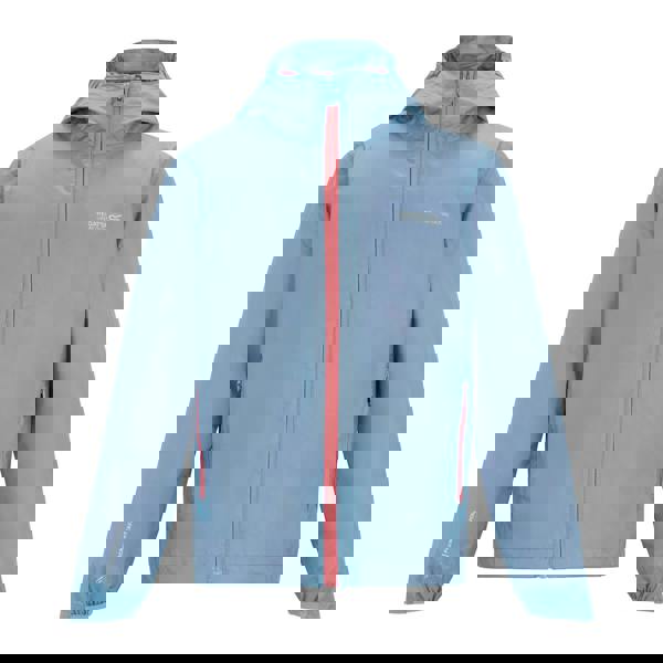 Regatta Childrens/Kids Lever Waterproof Shell Jacket - Washed Denim/Peach Pink