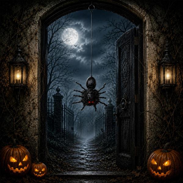 Samuel Alexander 3 Pack of 2ft Battery Operated Dropping Dangling Halloween Spider Animatronic Decoration