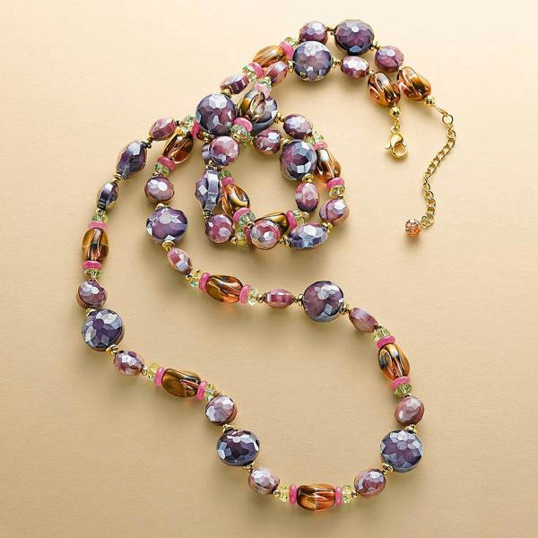 Pia Shades of Creativity Lilac Violet Bead Necklace