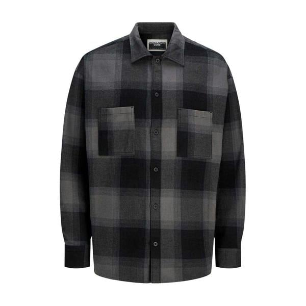Jack And Jones Mens Darren Regular Long-Sleeved Shirt - Black - 