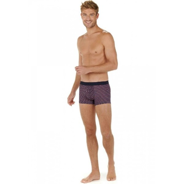 Hom Muticolour Dots Hal Print Boxer Trunk, Navy/multi