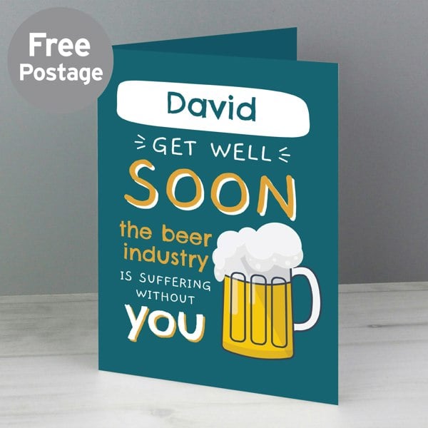 Personalised Memento Company Personalised Get Well Soon Card
