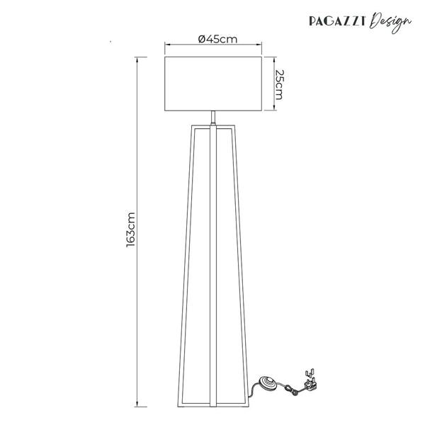 Pagazzi Lighting Savine Champagne Gold Floor Lamp