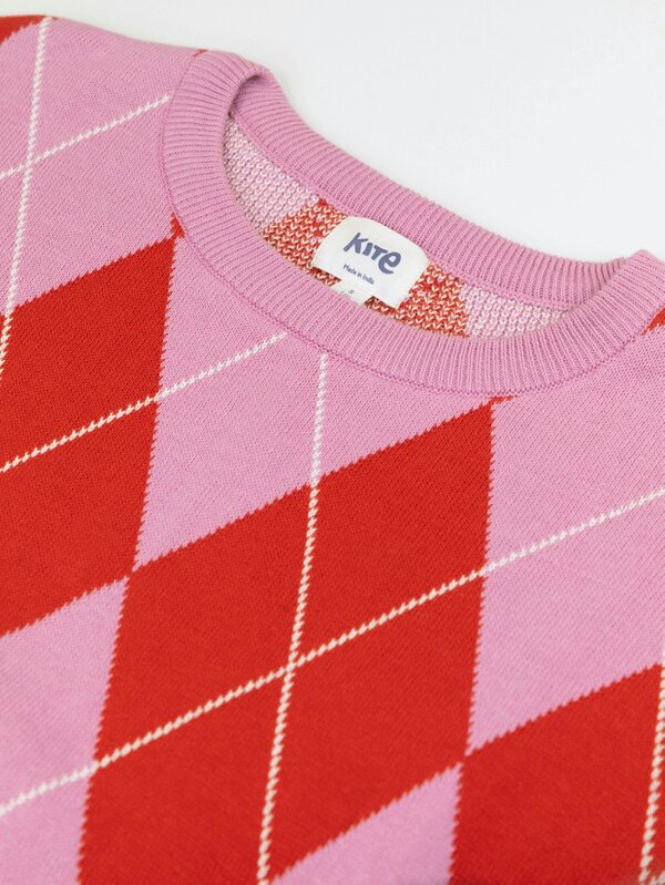 Kite Womens Organic Argyle Piddletrenthide Knit Jumper