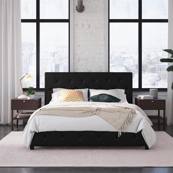 Dorel Home Dakota Upholstered Bed PU Black - King