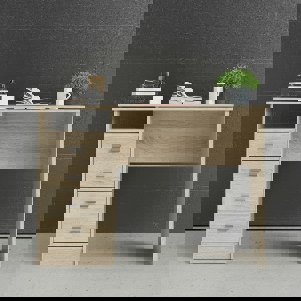 Furniture To Go Function Plus 4 Drawer Desk in Oak