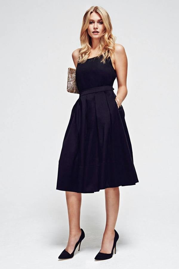 HotSquash Box pleat silky skirt