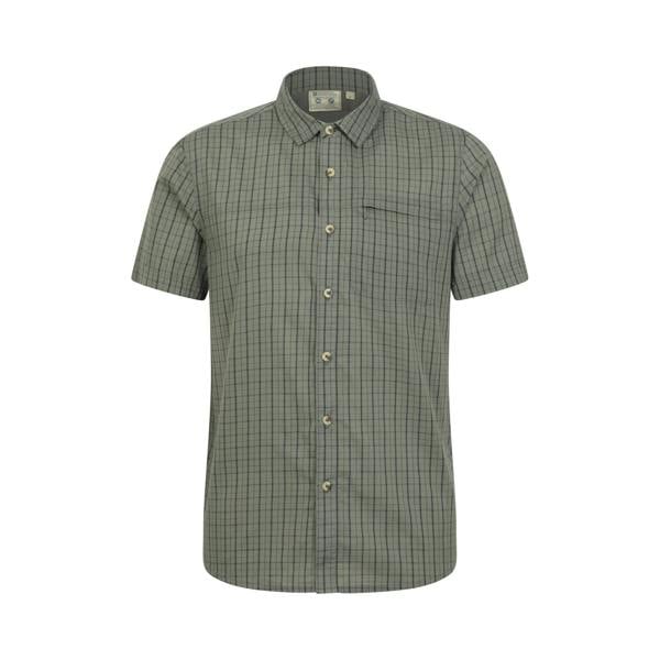 Mountain Warehouse Mens Cotton Shirt - Dark Green - 