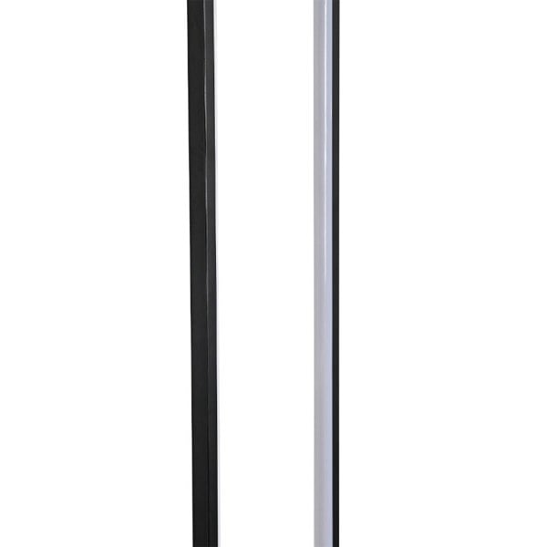 Metal Rectangular LED Floor Lamp with Black Base Floor Lamps Living and Home