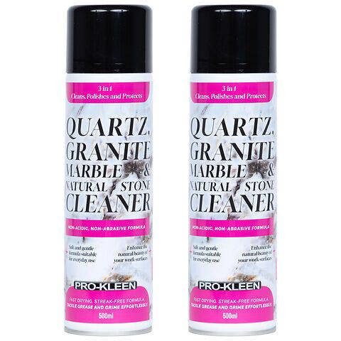 ProKleen Pro-Kleen Quartz, Granite, Marble and Natural Stone Cleaner 500ml x2 - Non-Abrasive & Streak Free
