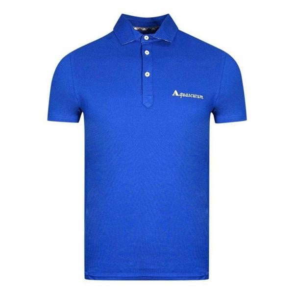 Aquascutum Unisex Adult Signature Logo Polo Shirt - Blue - 