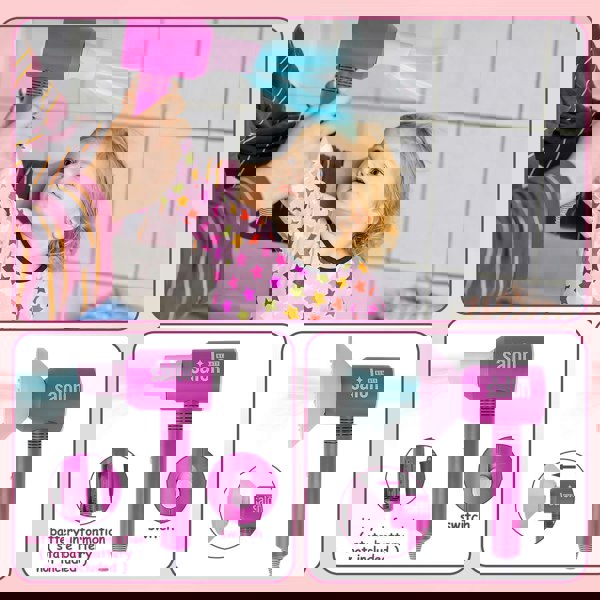 deAO Toys Kids Makeup Set Pretend Play hairdressing Set for girls Styling and Beauty Accessories Toy For Children