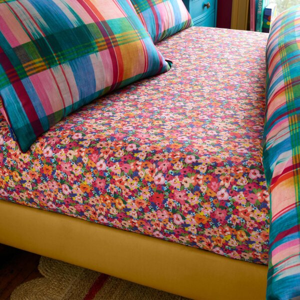 Sophie Robinson Darling Ditsy 100% Cotton Fitted Sheet Bright