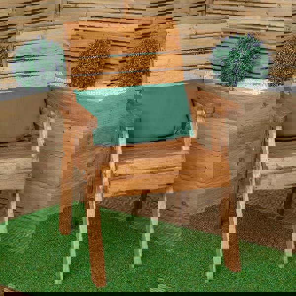 Samuel Alexander 52 x 20cm Back Cushion for Single Wooden Garden Chair in Green