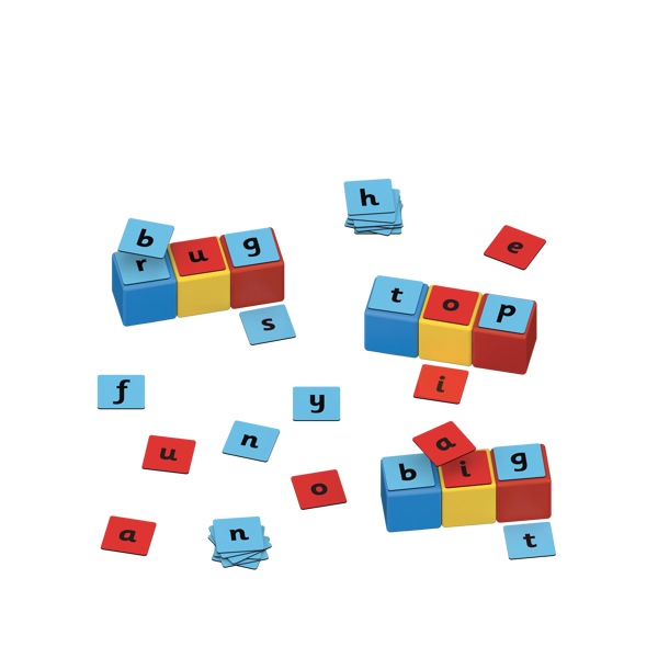 Geomag Magicube  Magnetic Shapes Word Builder - 55 Pieces