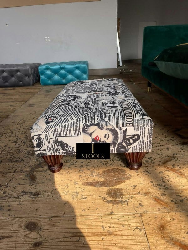 ISTOOLS Marilyn Monroe printed fabric  Footstool Bench