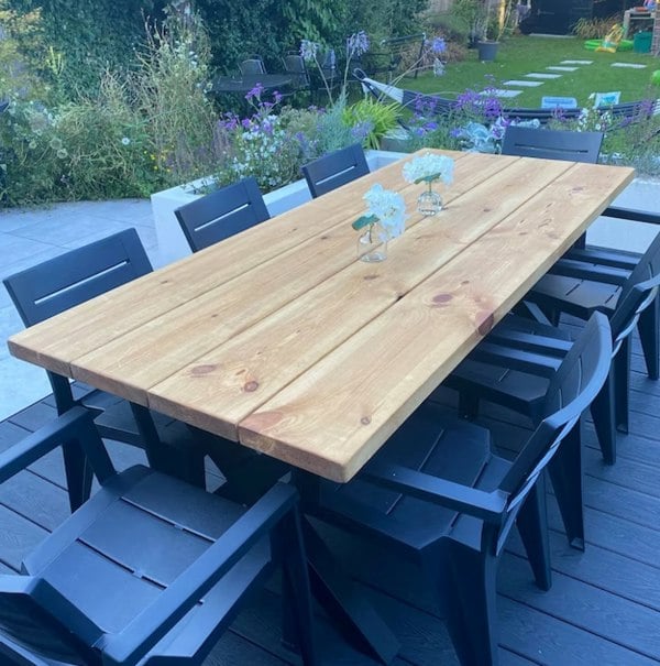 The Bespoke Carpentry Co Reclaimed Outdoor Dining Table (2")