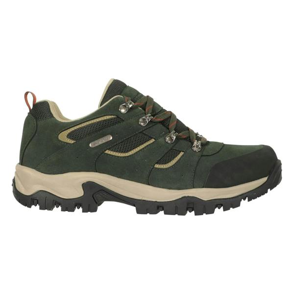 Mountain Warehouse Mens Voyage Suede Waterproof Walking Shoes - Khaki - 