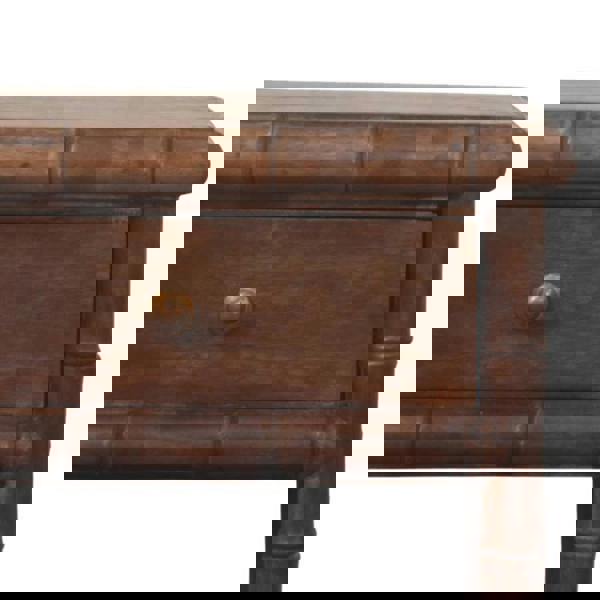 Artisan Furniture Solid Wood Bamboo Carved Bedside Table