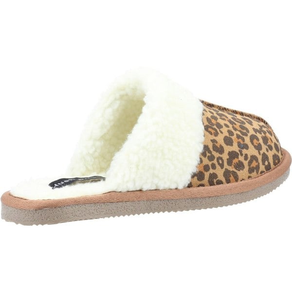 Hush Puppies Womens/Ladies Arianna Leopard Print Suede Slippers - Brown/White