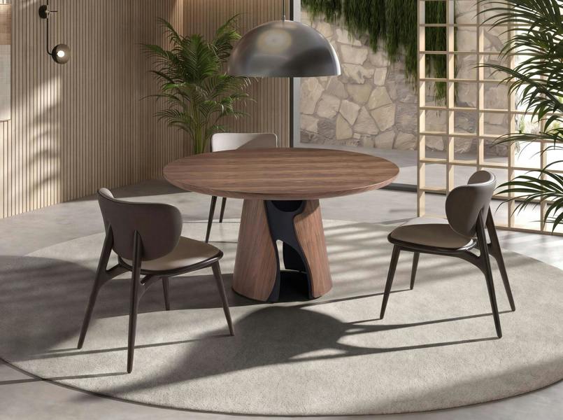 Angel Cerdá Chair in cream and dark grey leatherette 4257