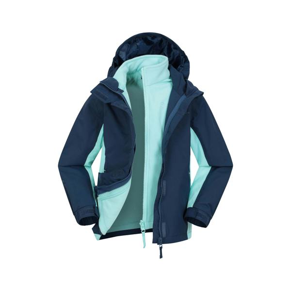 Mountain Warehouse Childrens/Kids Lightning 3 in 1 Waterproof Jacket - Navy - 