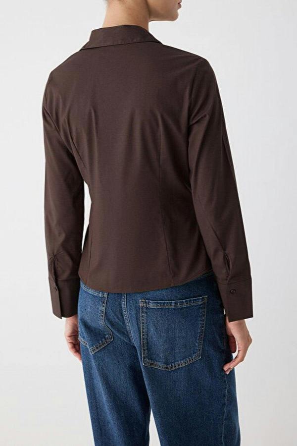WOVCOR Waist-Fitting Cotton Woven Shirt